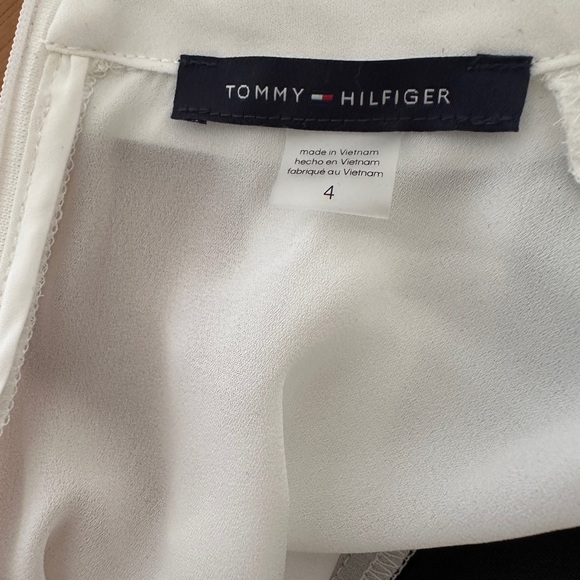 Tommy Hilfiger | Black and White Point Collar Long Sleeve Mini Dress - Picture 7 of 7